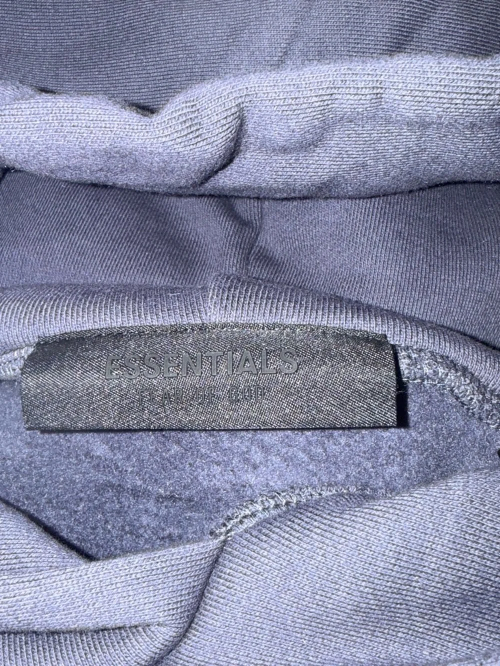 Fear of God Essentials Men's Marine Blue hooded sweatshirt